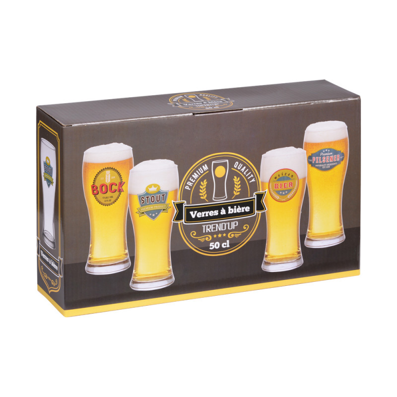 TABLE PASSION Coffret spécial 4 chopes à bière 50 cl