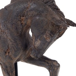Cheval Rustique sur socle 43 cm