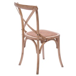 Chaise croisillon en bois 