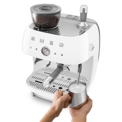 Machine à café combinée Expresso Années 50 blanc