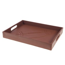 Plateau Rugby marron 30x40 cm