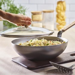 Wok bombé Minéral B bois 28 cm