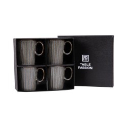 Coffret de 4 mugs Liv bleu 35 cl