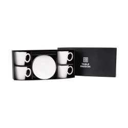 Coffret de 4 tasses à thé avec sous tasses Pure 22 cl