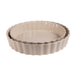 Set de 2 tourtières Ivoire 24,5 et 28 cm