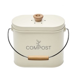 Seau compost ovale beige 3L