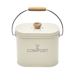 Seau compost ovale beige 3L