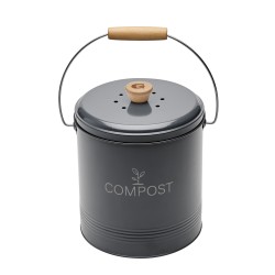 Seau compost rond noir 4,5L