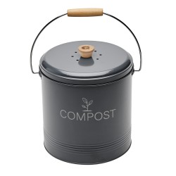 Seau compost rond noir 8L