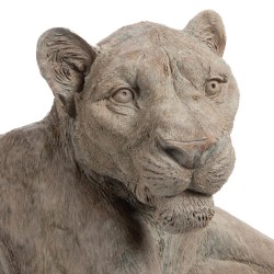 Lionne allongée naturel 110 cm