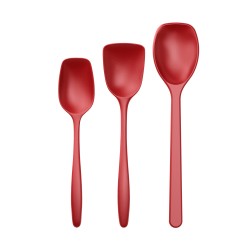 Set de 3 cuillères rouge