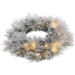 Couronne epicea led neige 61 cm 