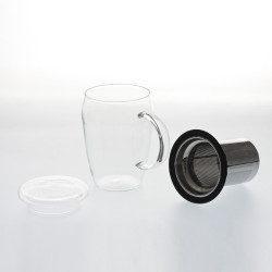 TABLE PASSION - Mug infuseur 43 cl boro noir.