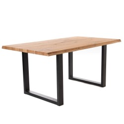 Table U droit 200 cm en chêne 