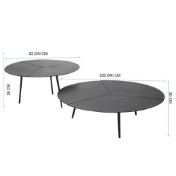 Set de 2 tables basses Boris 