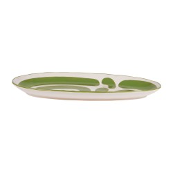 Plat ovale Lulli vert 41x21 cm