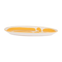 Plat ovale Lulli jaune 41x21 cm