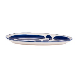 Plat ovale Lulli bleu 41x21 cm