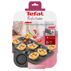 TEFAL - Moule pour 12 mini tartelettes 31.5 x 24 cm Perfect Bake
